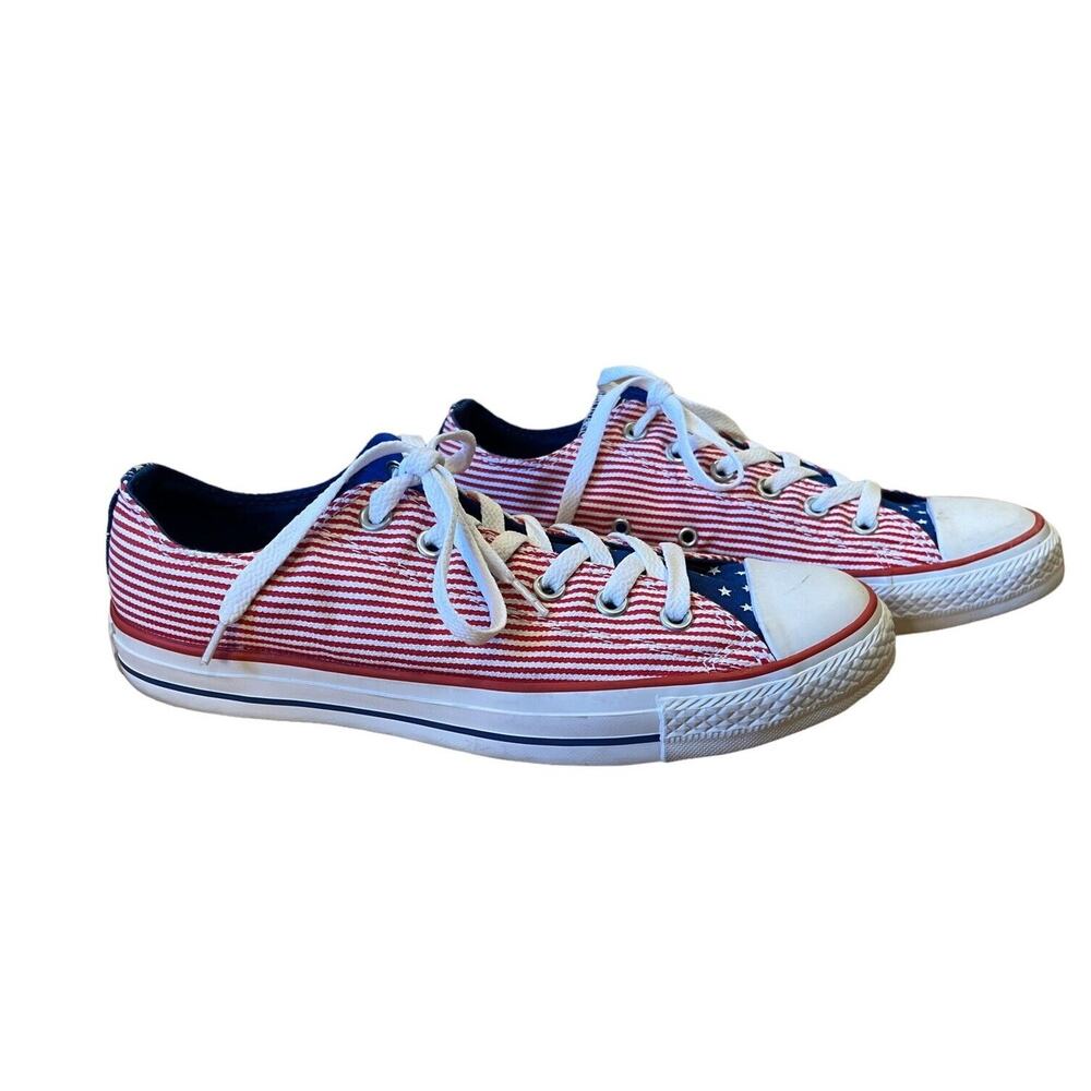 Converse Chuck Taylor All Stars & Stripes Sneakers Mens 8 Womens 10 4th Of July - Picture 6 of 12